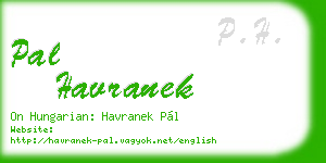 pal havranek business card
