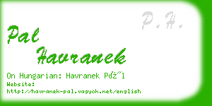 pal havranek business card